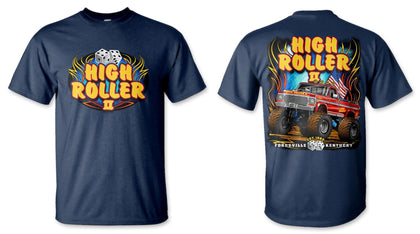 Heather Navy Tee Shirt High Roller Monster Truck